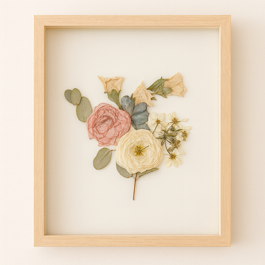 8x10 Pressed Bridal Bouquet or Bout