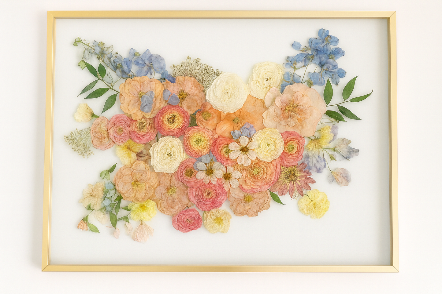 16x20 Pressed Bridal Bouquet