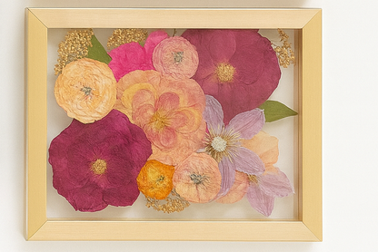 8x10 Pressed Bridal Bouquet or Bout